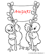 Animali da colorare pulcini