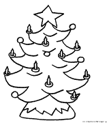 Disegni di Natale da colorare Albero