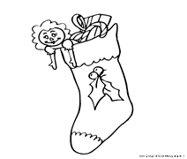 Disegni di Natale da colorare calza doni
