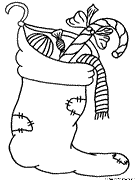 Disegni di Natale da colorare calza