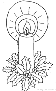 Disegni di Natale da colorare candela